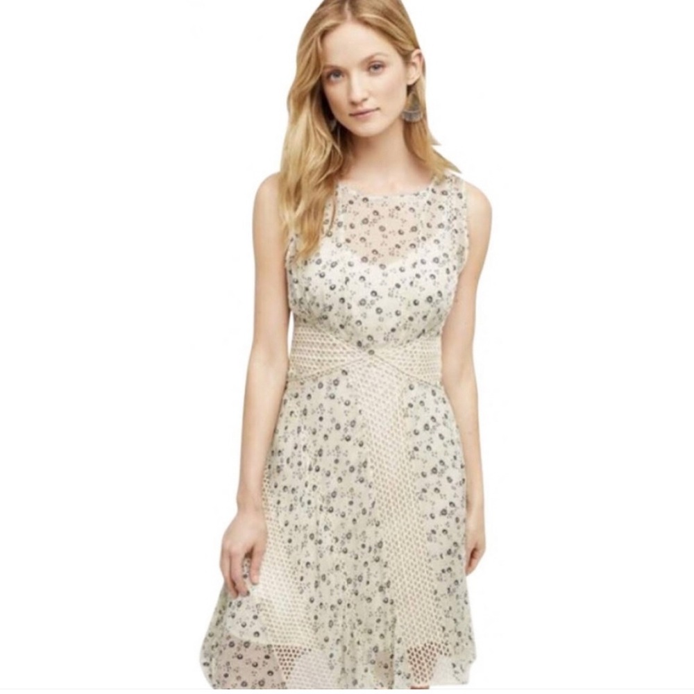 FLOREAT Windswept Lattice Floral Slip Dress Size 4 Like New